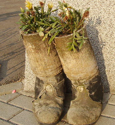 ausgediente Pilgerstiefel